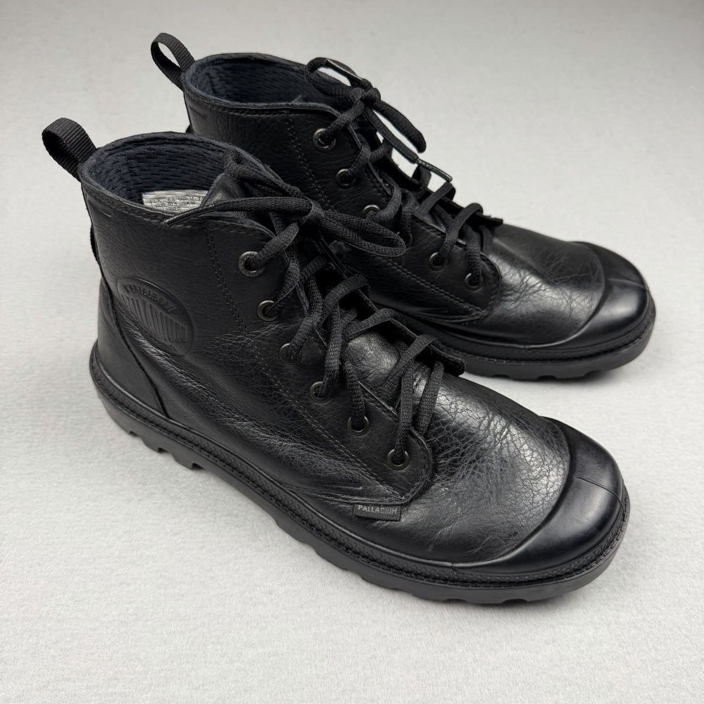 Palladium Black Pilot Pampa Hi Leather size 7.5